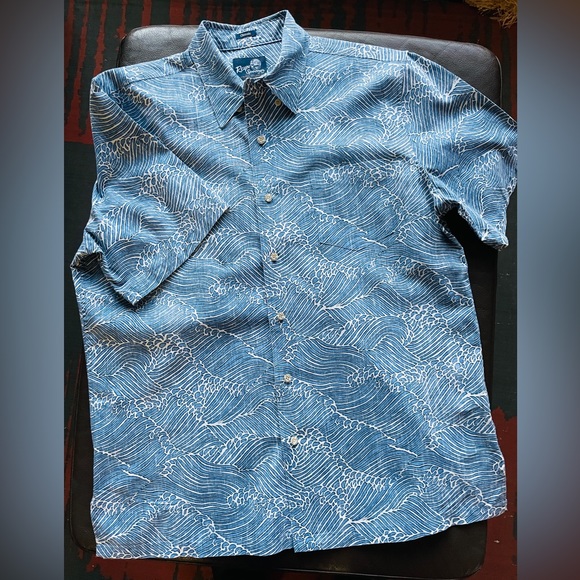 Reyn Spooner 2023 Blue Molokai Wave Print Medium - Picture 4 of 11